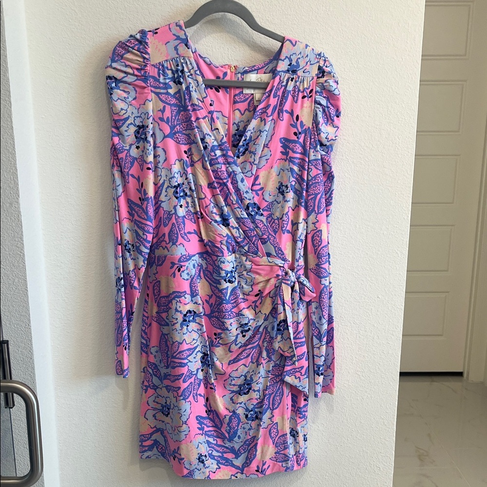 Lilly Pulitzer Pink and Blue Floral Long Sleeve dress. Brand new with tags!